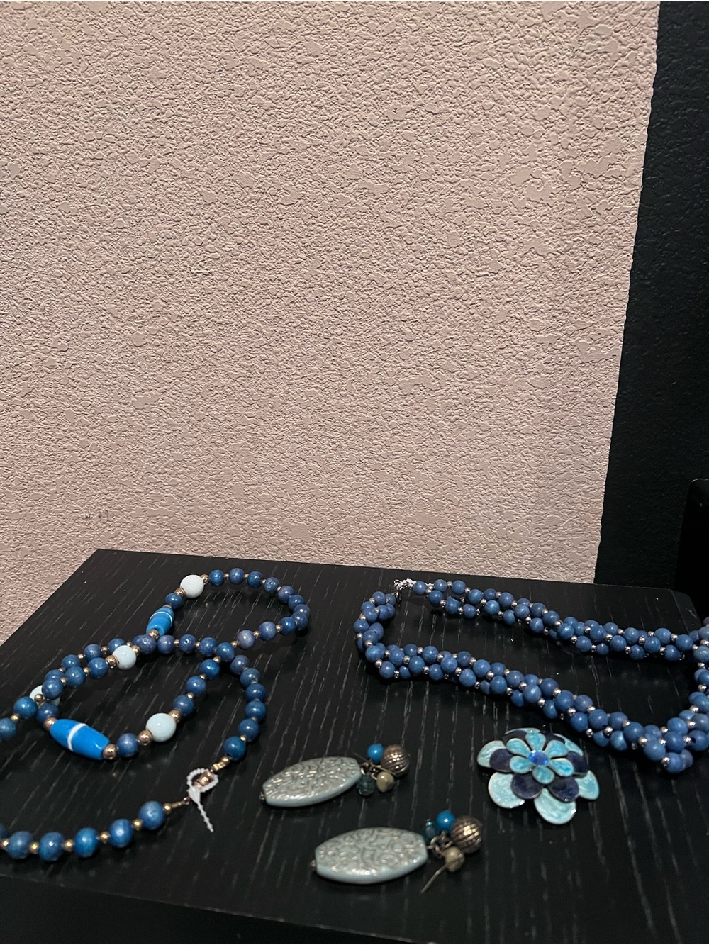 Blue Beaded Necklace set